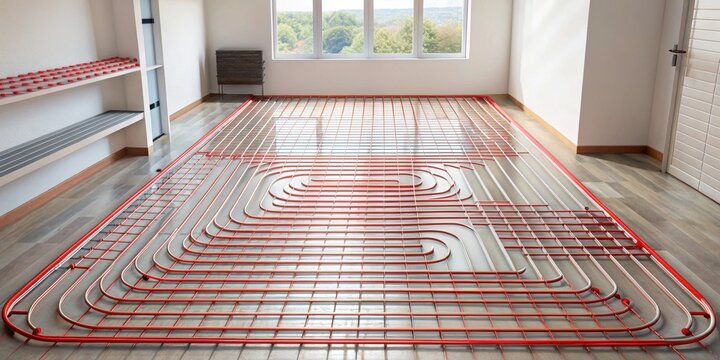 Floor heating installation diagram, floor heating, underfloor heating, installation, diagram, radiant heat