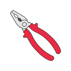 Pliers tool icon. Vector Illustration.