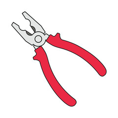 Pliers tool icon. Vector Illustration.