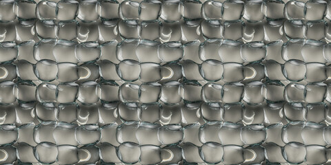 Seamless Pattern Texture Background: A close-up, top-down view of transparent circle glass, filling the entire frame