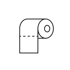 Toilet paper roll icon isolated on white background. Vector illustration.