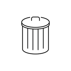 Trash can line icon. Delete sign and symbol. Vector illustration.