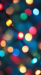 Fototapeta premium Abstract Christmas bokeh with colorful festive lights