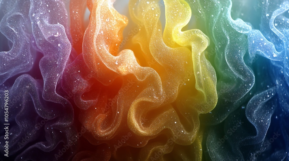 Fototapete vibrant colorful smoke effect creating an abstract rainbow visual : generative ai
