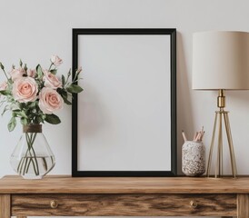 Frame Mockup with Roses.