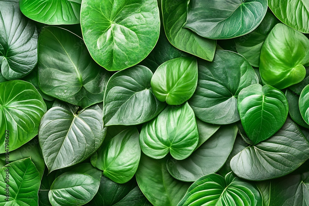 Poster lush green leaf texture for natural backgrounds and ecofriendly design projects : generative ai