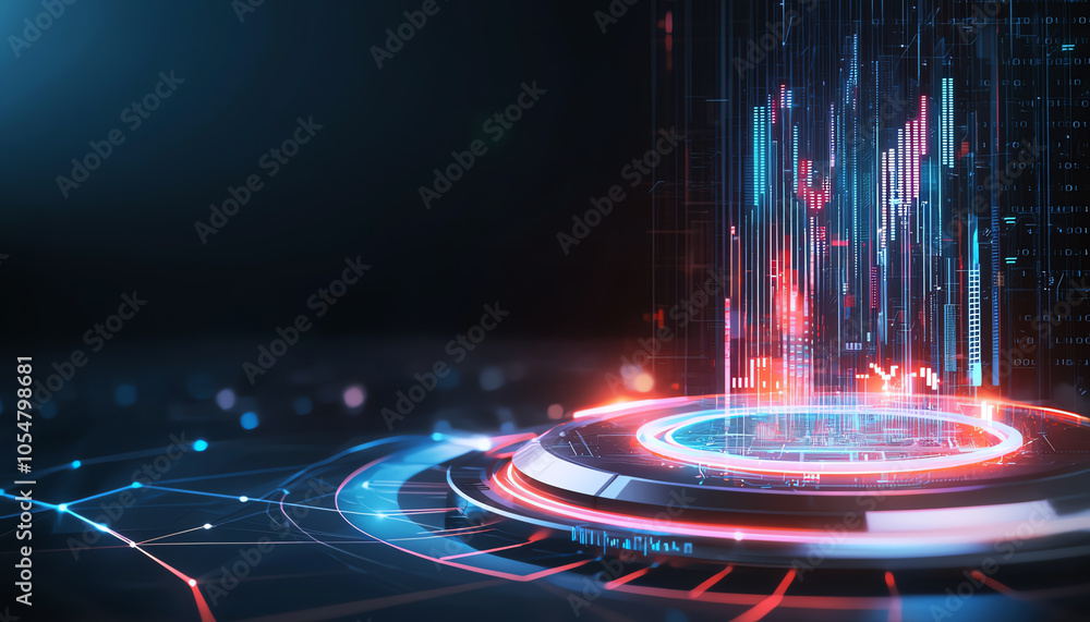Poster exploring innovative business plan strategies through holographic presentations a futuristic approac