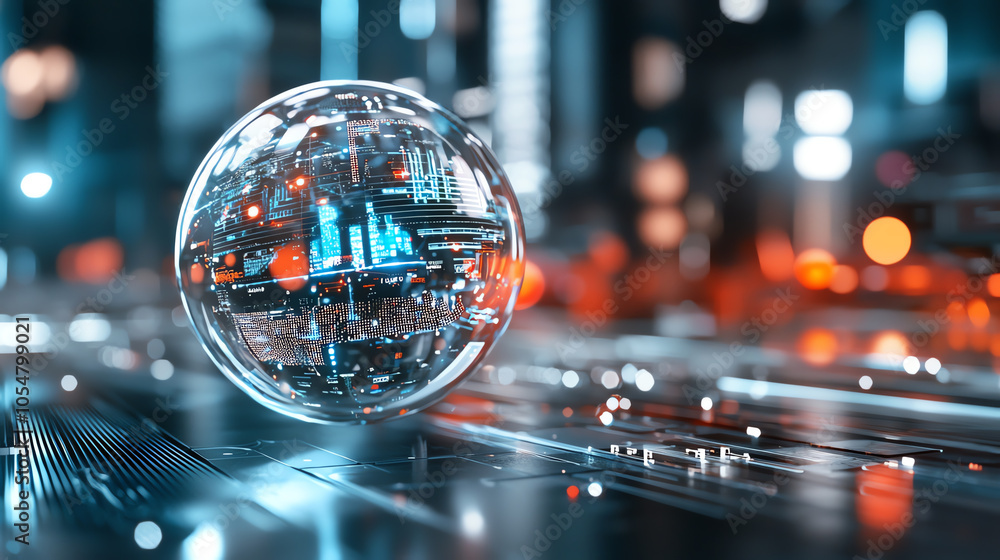 Poster exploring the future of executive ai immersive sessions with floating futuristic displays enhancing 