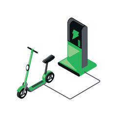 electric scooter vehicle charged vehicle © djvstock