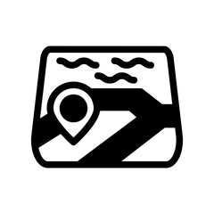 geography map glyph style