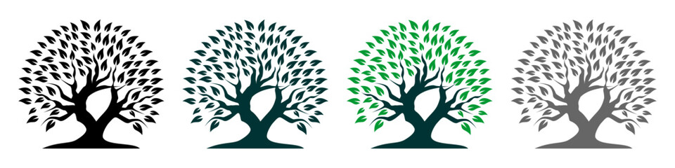 tree vector design,big tree logo,editable tree logo design,symbol,tree design illustration,leaf,farm,green,wood,branch