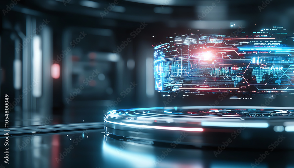 Aufkleber exploring strategic milestones through neon holographic graphs a visual journey into technology and 