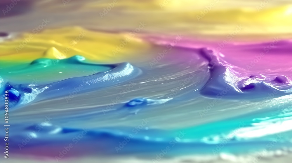 Leinwandbilder Bright and Vibrant Swirls of Paint Creating Abstract and Colorful Patterns : Generative AI
