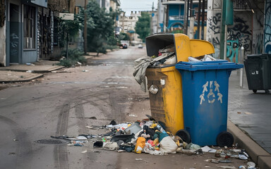 garbage bin in the park