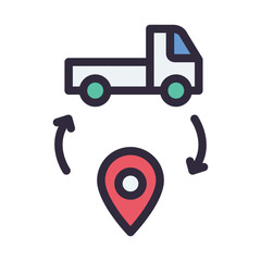 truck shipment location filled style