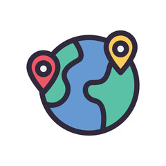 earth pin location filled style