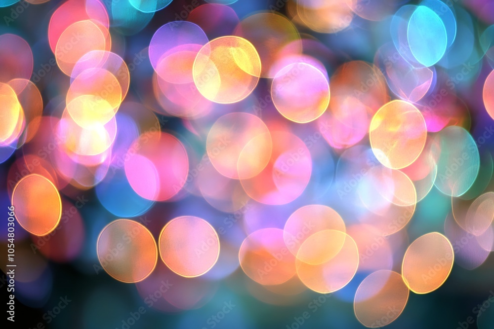 Poster Vibrant Abstract Bokeh Lights Creating a Colorful Background : Generative AI