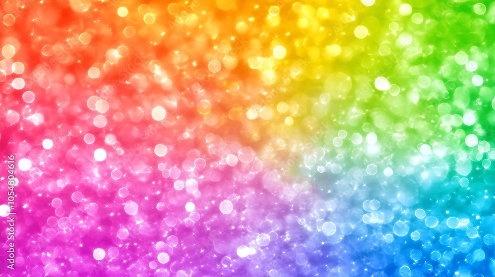 Fototapete sparkling rainbow glitter background with colorful and shimmering lights : generative ai