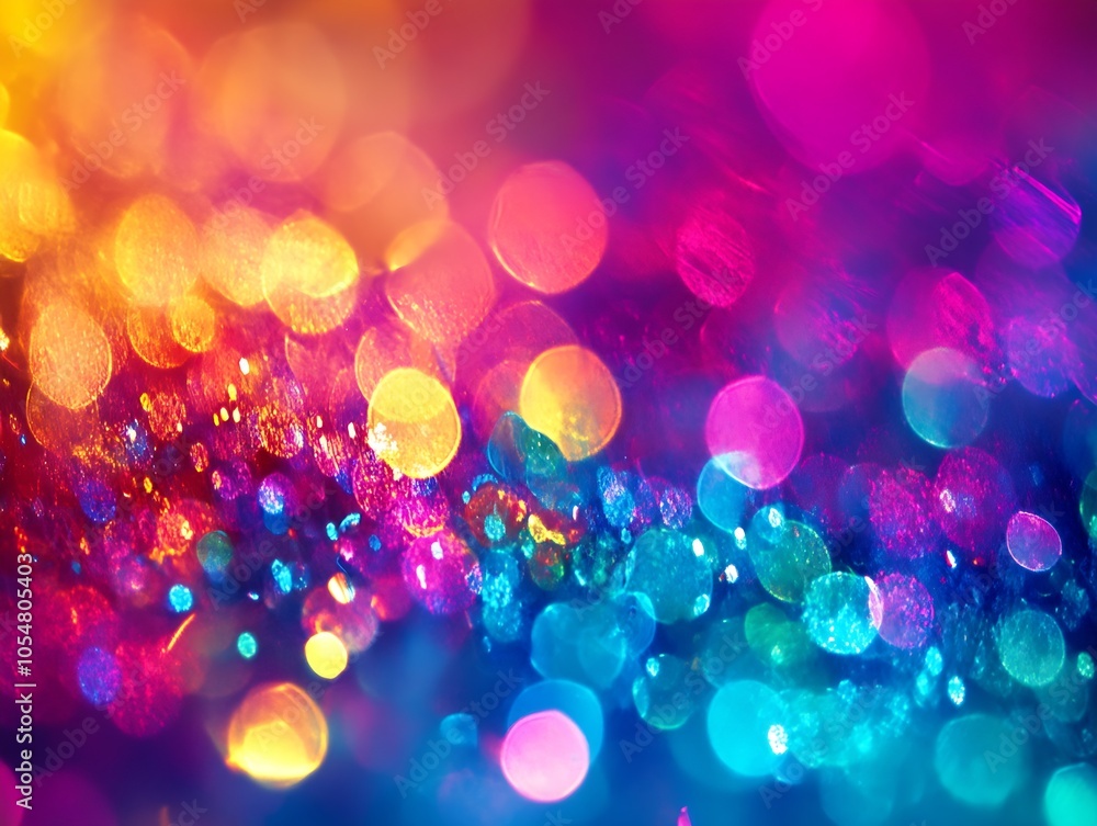 Leinwandbilder colorful abstract bokeh lights creating a dreamy atmosphere : generative ai