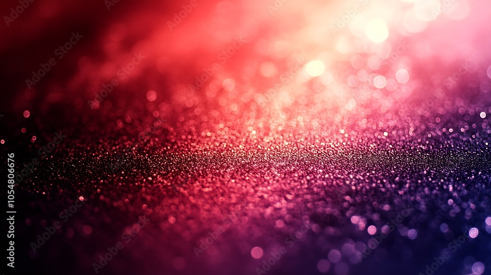 Poster vibrant pink and red abstract bokeh background with glittering sparkles : generative ai
