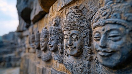 Obraz premium Intricate Stone Carvings of Celestia