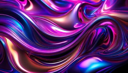 Fototapeta premium Abstract Metallic Fluidity with Vivid Colors