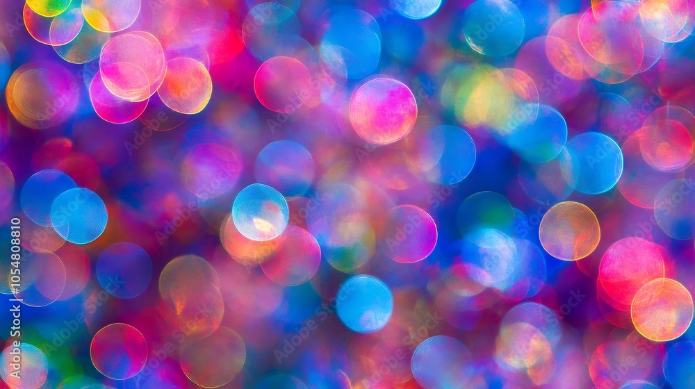 Poster vibrant and colorful bokeh background with defocused lights for creative designs : generative ai