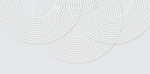 Fototapeta premium Abstract white background in white line circle. Abstract futuristic white background design. White vector. Illustration. Vector. White. Line. 