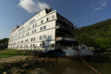 Decommissioned hotel now derelict and called ghost ship my locals