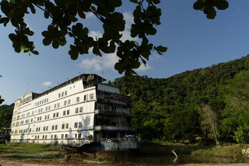 Decommissioned hotel now derelict and called ghost ship my locals