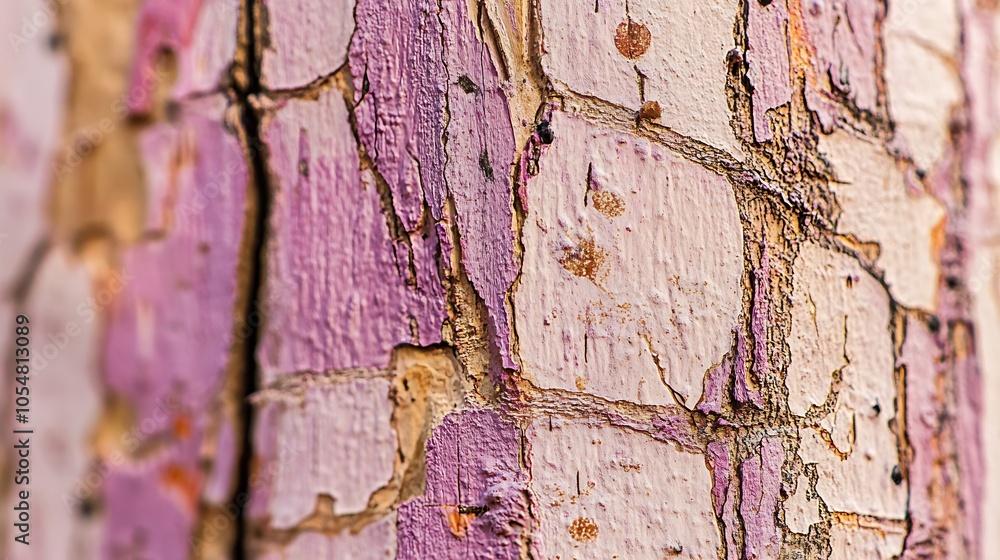 Poster Closeup of Textured Tree Bark with Abstract Patterns in Natural Environment : Generative AI