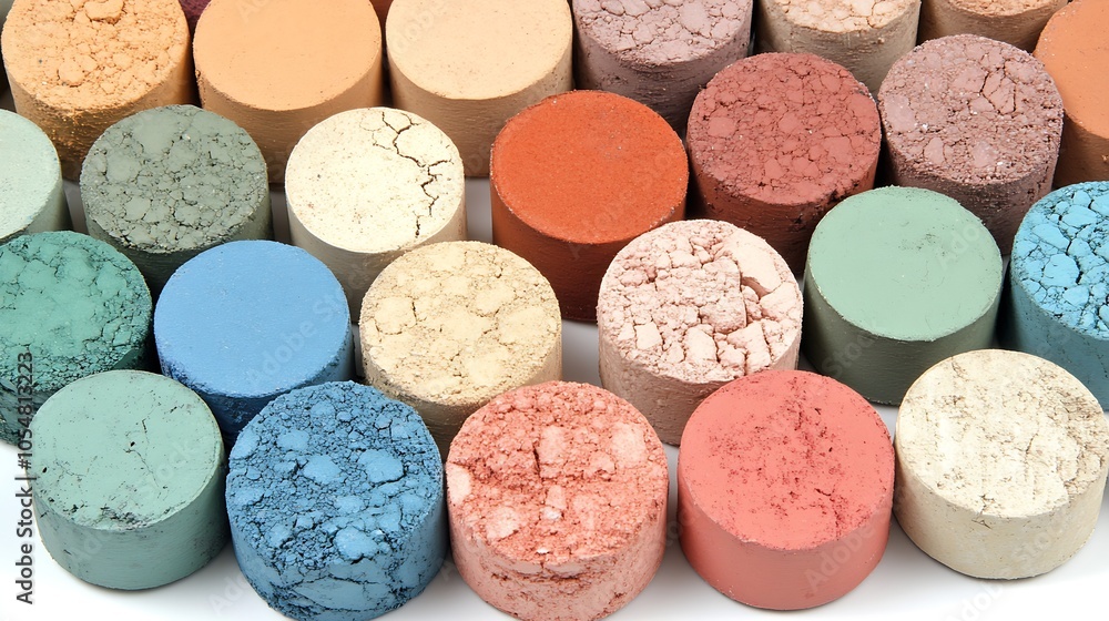 Poster Assorted Color Chalk Pastels Creating a Vibrant Rainbow Palette for Creative Artistic and Educational Use : Generative AI