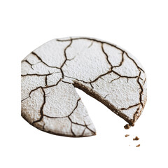 Naklejka premium Cracked Cake with a Missing Slice