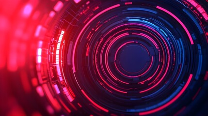 Obraz premium Abstract Neon Circular Background