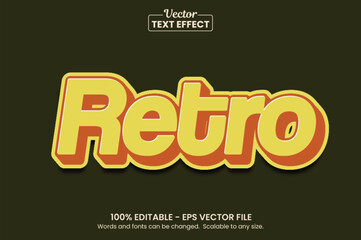 Obraz premium Retro vintage text effect, Editable text effect