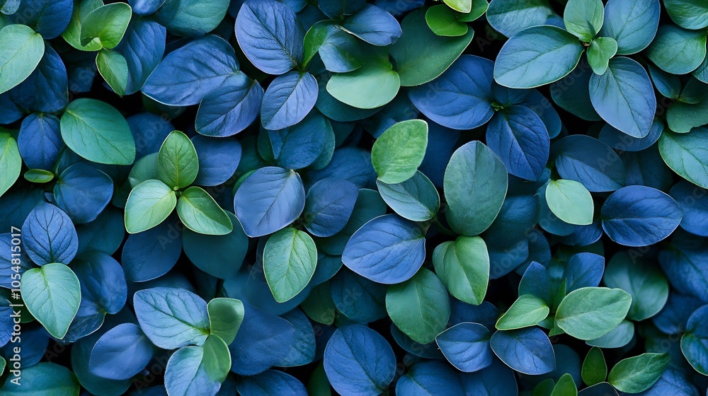 Poster abstract blue green leaf pattern background for nature inspired design : generative ai