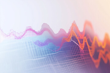 Abstract color lines technology sense mountains