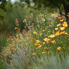 Garden with native wildflowers