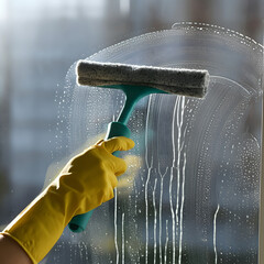 窓ガラス　掃除　大掃除　スキッパー　モップ