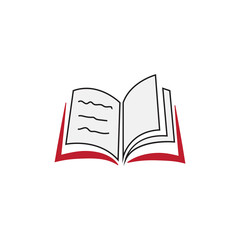 book icon illustration flat