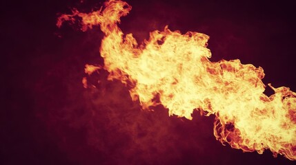 Close-Up of Gas Flaring in Refinery Equipment