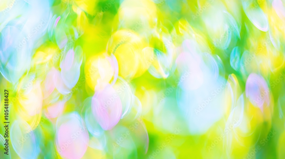 Poster abstract pastel color bokeh background for springtime artistic inspiration design : generative ai
