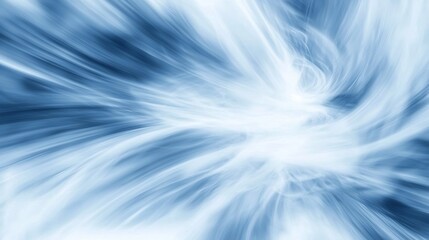 Abstract Blue and White Swirl Art with Dynamic Fluid Movement and Soft Textured Aesthetic : Generative AI