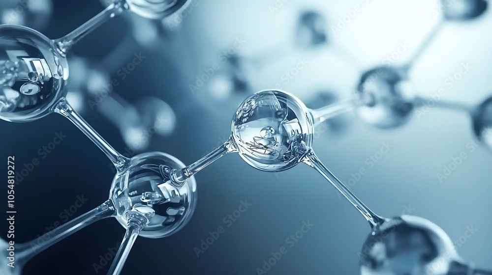 Poster abstract molecular structure capturing scientific innovation and biological complexity : generative 