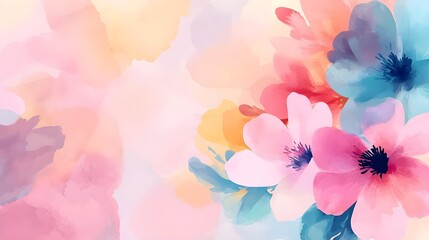 Obraz premium Watercolor Floral Background