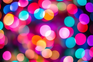 Colorful bokeh lights creating a festive vibrant background perfect for celebrations and parties : Generative AI
