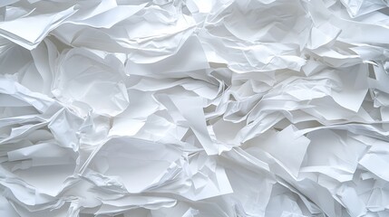 Fototapeta premium Minimalistic White Paper Abstract Composition Creating Calm Aesthetic : Generative AI