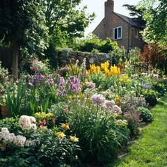 Obraz premium Garden with perennial borders