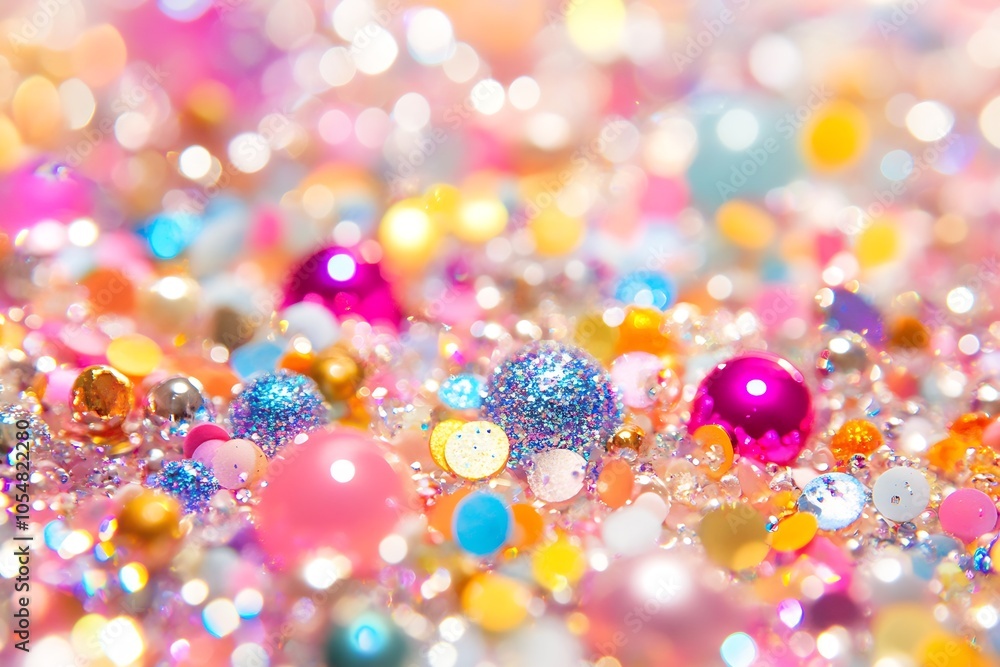 Aufkleber vibrant multicolored glitter and confetti background with sparkles for celebrations and parties : ge