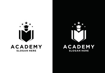 academy education book logo design, school and college book logo